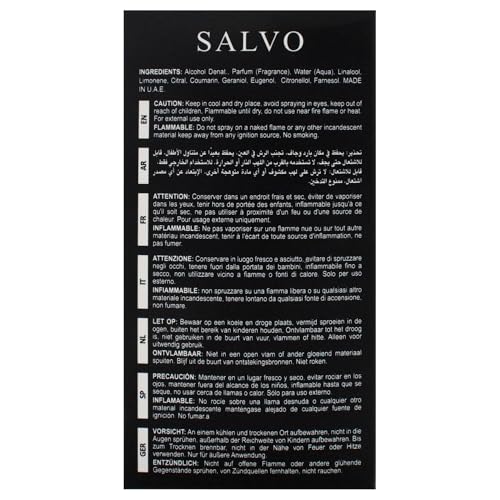 Salvo Intense by Maison Alhambra for Men, Amber Fougere EDP Spray, 3.4 oz
