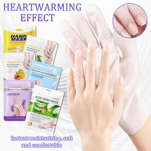 LJYBoBin 6 Pack Moisturizing Hand Masks for Dry Skin, Hydrating Gloves for Women