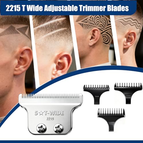 Audoc Silver Adjustable T Wide Blade Replacement for Wahl Detailer & Trimmers