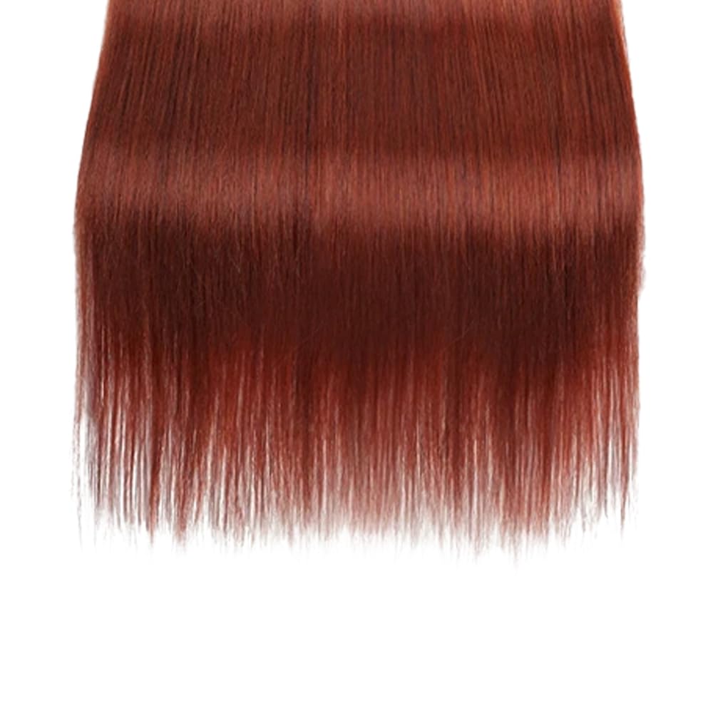 #33 Light Brown Bundles Human Hair Straight Bundles 30 32 34 Inch Brown Unprocessed Brazilian Virgin Hair 3 Bundle 50 Gram Per Bundle Deals Quick Weave Hair Extensions