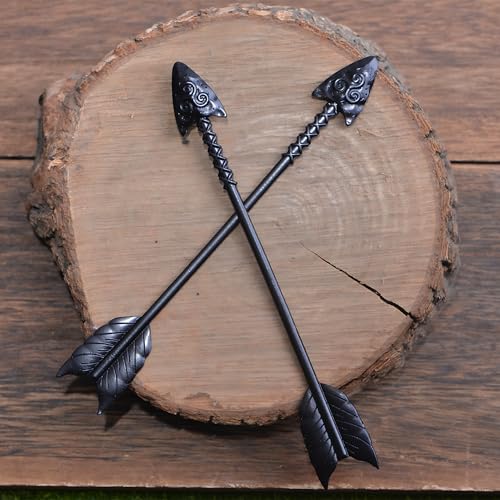 AX8 2PCS Retro Viking Knot Hair Pins for Women Long & Thick Hair