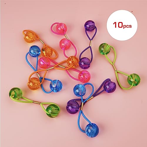RED by Kiss 10-Piece Colorful Ball Hair Ties for Kids