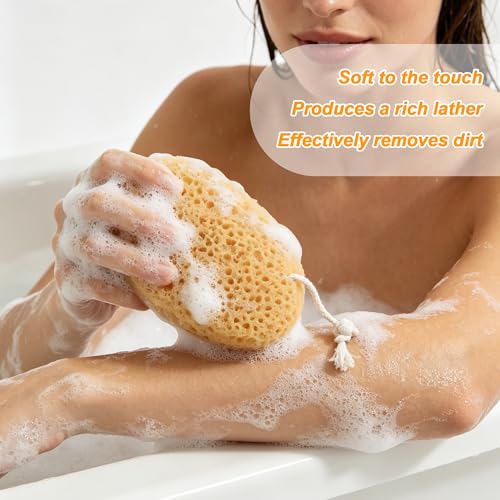 2-Pack Large Natural Bath Sponges for Gentle Exfoliation