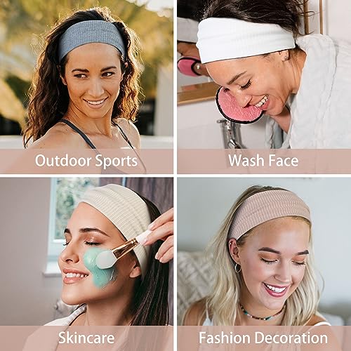 TERSE Classic Headbands for Women - Wide Non-Slip Boho Hair Bands, 6 Pack