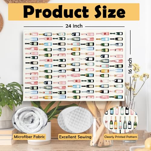 Kitchen Towels 16x24 Inch - Decorative Microfiber Dish Towels