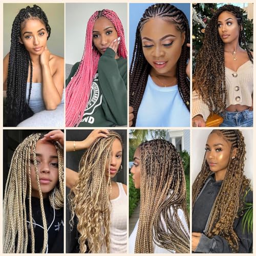 Alremyssy Burgundy Pre-Stretched Braiding Hair - 30 Inch Synthetic Extensions