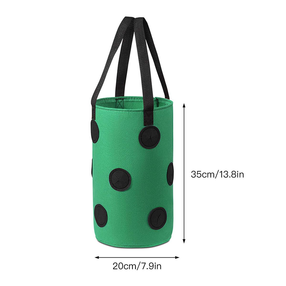 Garden Hanging Tomato Strawberry Planting Grow Bag, 3 Pcs Upside Down Vegetable Planter with 12 Grow Holes and Handle, Grow Hanger Bag for Vegetable Fruit Garden