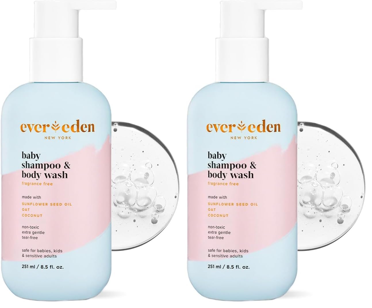 Evereden Kids Shampoo & Conditioner 2-in-1 - Cool Peach, 8.5 fl oz | Vegan, Gentle Care for Healthy Hair & Scalp