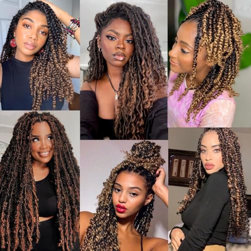 Miyamarch 14-Inch Springy Afro Twist Hair - 8 Packs Marley Braiding Hair