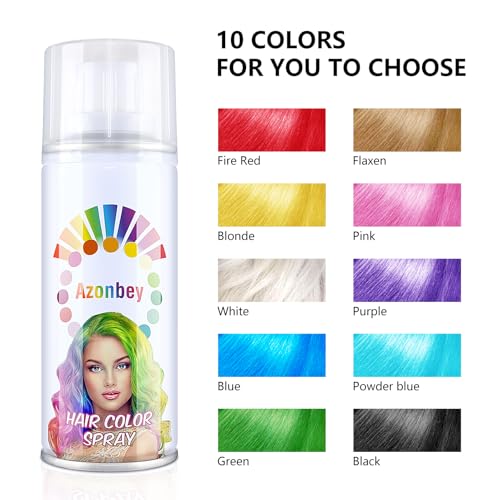 Powder Blue Temporary Hair Color Spray for Halloween & Parties