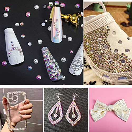 Beadsland Crystal AB Flat Back Rhinestones Bulk SS8 14400pcs for Crafts & Nail Art