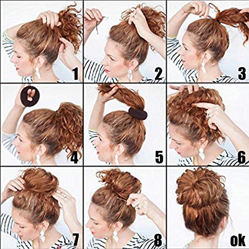 NICEMOVIC Medium Hair Bun Maker Set - 2PCS 3-Inch Donut Shapers