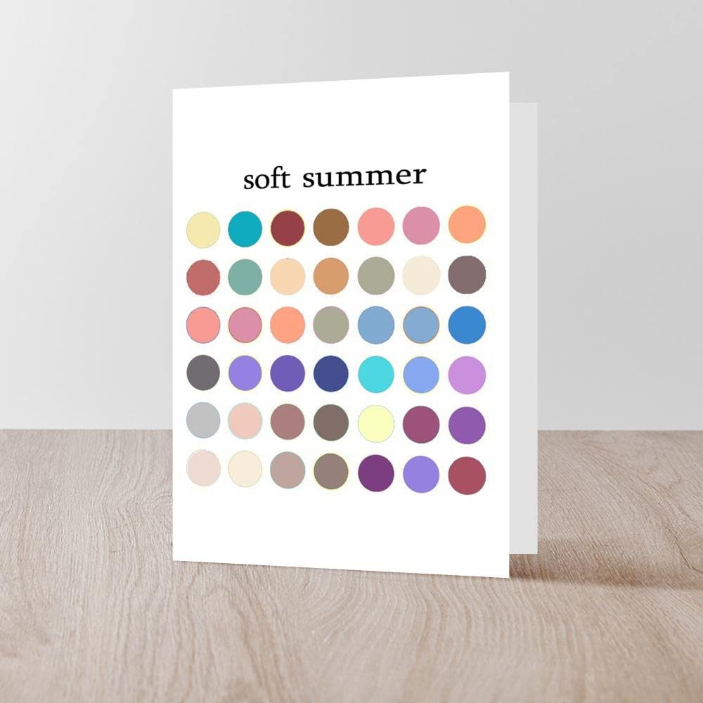 CafePress Color Analysis Card Soft Summer Folded Greeting Card Matte