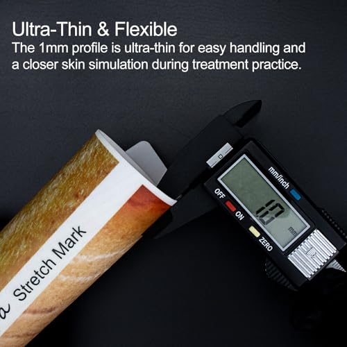 MARLLOGIVA 3PCS Silicone Practice Skin for Stretch Mark Tattoo Camouflage Beginners & Artists