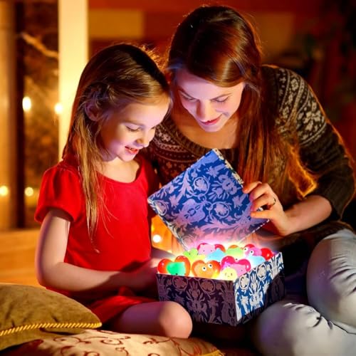 Glow in the Dark Mochi Squishy Toys - 28 Pack Animal Stress Relief Set