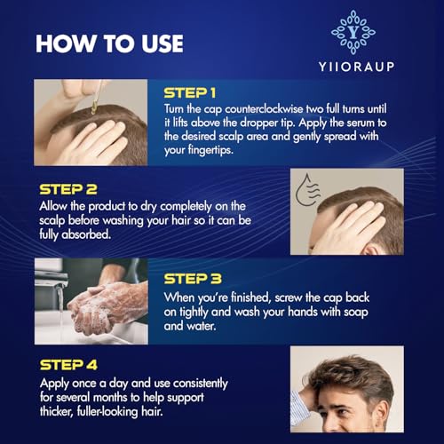 5% Minoxidil Hair Growth Treatment with Biotin - 2-Pack Topical Serum