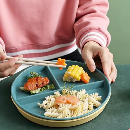 Delphinus 8-Pack 9-Inch Unbreakable Divided Plates | Lightweight BPA-Free