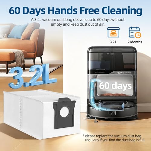 12 Pack Replacement Dust Bags for Dreame Robot Vacuums