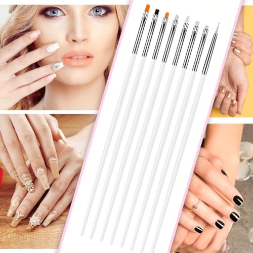 22-Piece Professional Nail Art Brush Set with Resin Palette
