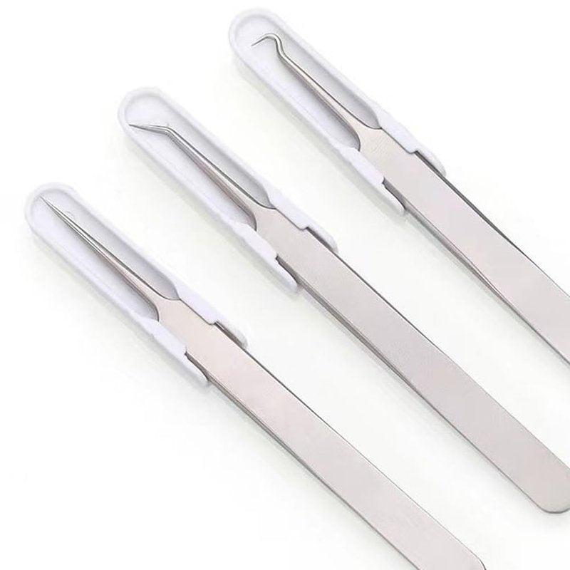 20 Pieces Tweezer Protector Plastic Tweezer Protector Cap Tweezers Tip Covers Tweezer Sleeve Tweezer Point Protectors Tweezers Protective Cover, White