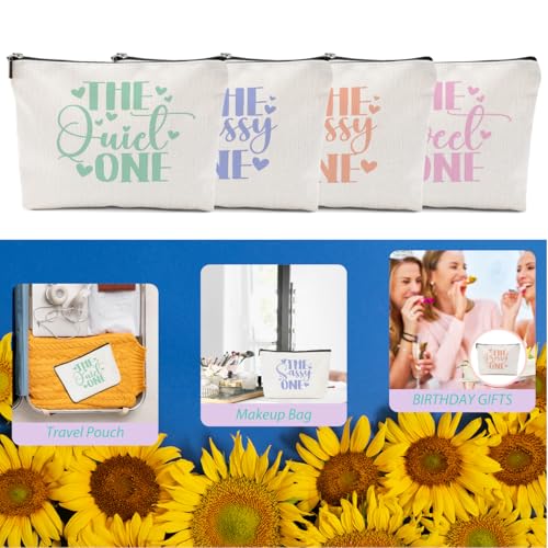 CQM Multicolor Girls Weekend Makeup Bag - Summer Gift, 4-Pack