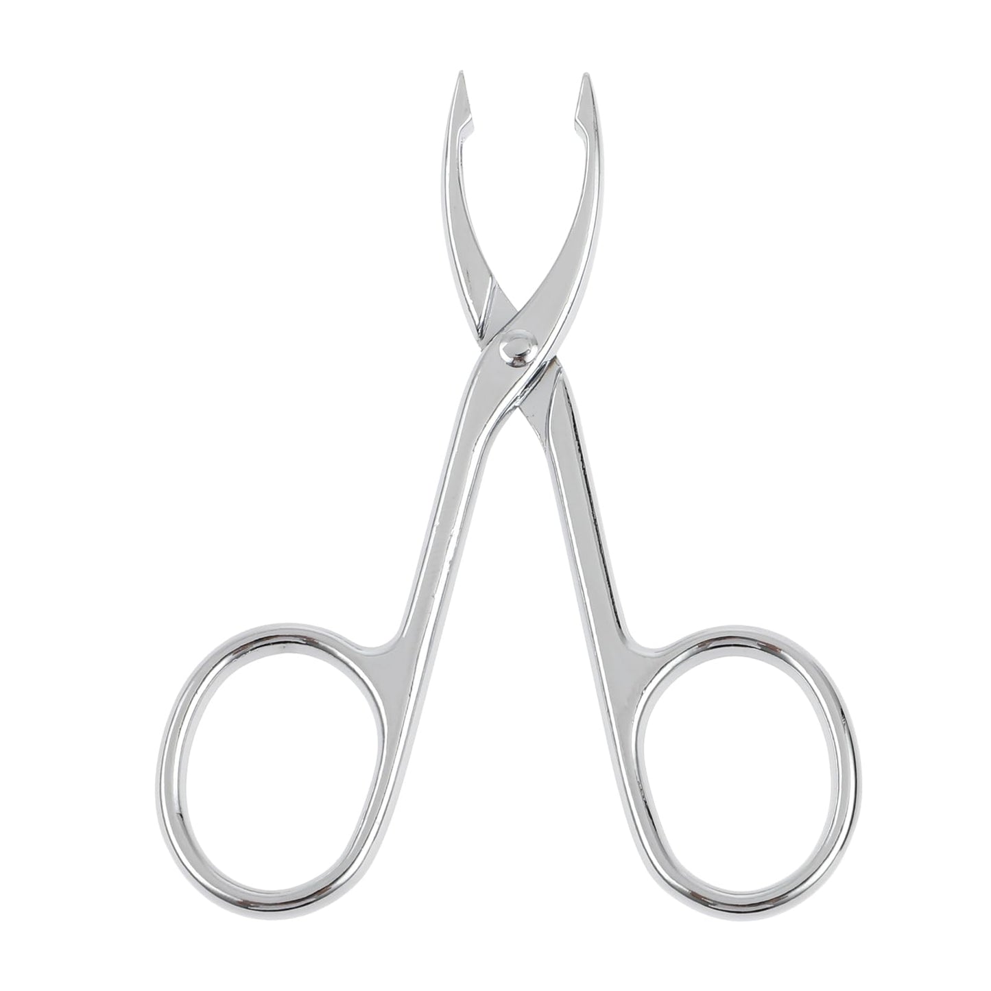 WLLHYF 2 Pieces Eyebrow Scissor Handle Tweezer Plucker Straight Tip Brow Scissors Remover Facial Hair Eyebrows Care Wig Plucking for Women(2 Silver)