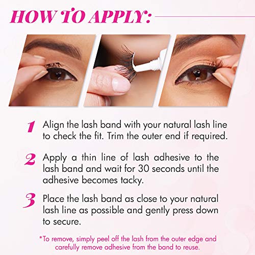 Andrea False Lashes Style 28 Black - Reusable Natural Look Strip Lashes, 4 Pairs