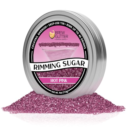Neon Pink Rimming Sugar - 4oz Cocktail Garnish for Drinks & Desserts