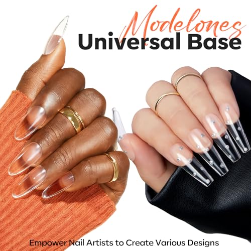 modelones 2oz Clear Builder Nail Gel - 10-in-One Hard Gel for Extensions & Repairs