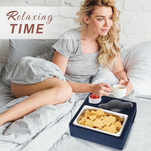 Sofa Cup Holder Tray - Multi-Purpose Couch Caddy for Drinks & Snacks
