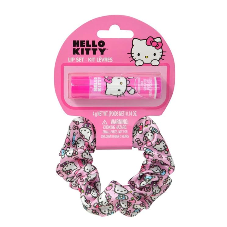 Hello Kitty Scrunchie and Strawberry Lip Balm Set for Kids