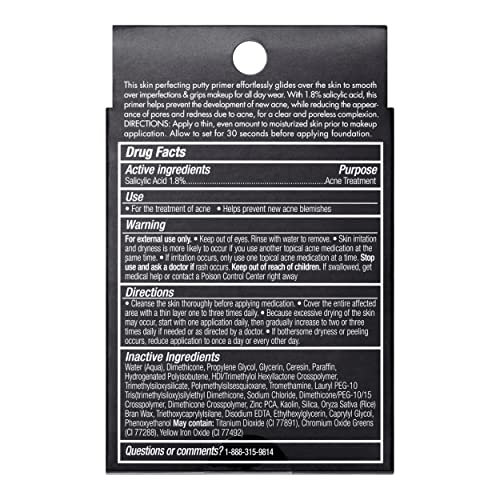 e.l.f. Acne Fighting Putty Primer with 1.8% Salicylic Acid - 0.74 Oz