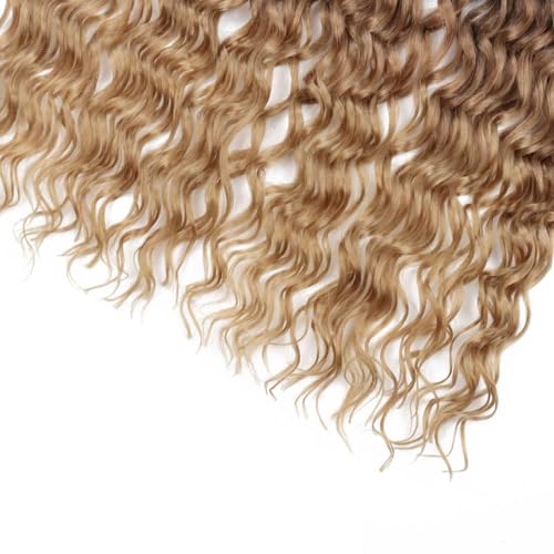 LYCSOU 14 Inch Goddess Faux Locs Crochet Braids - 8 Pack Pre-Looped Hair