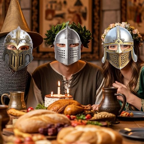 20-Piece Medieval Knight Party Decoration Set with Helmets & Crowns