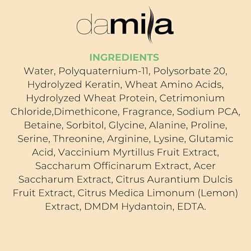 Damila Keratin Leave In Conditioner Spray 4.1 Fl Oz - Nourishing Detangler for Fine, Dry, Curly Hair