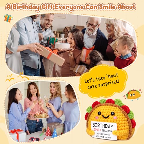 Handmade Crochet Taco - Fun Birthday Gift for Milestones