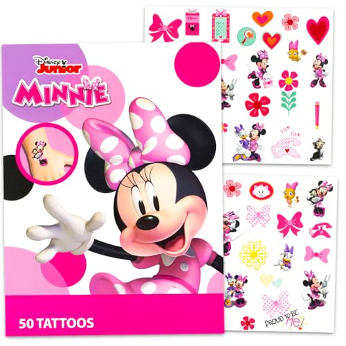 50pcs Minnie Mouse Temporary Tattoos - Fun Party Favors for Kids