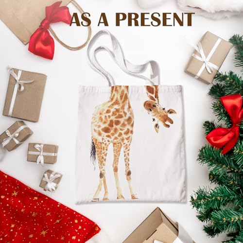 Animal Print Canvas Tote Bag for Women - Reusable Grocery Bag