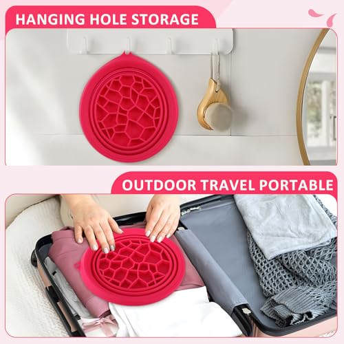 LONGFITE Foldable Silicone Facial Ice Bath Bowl with Built-in Ice Tray