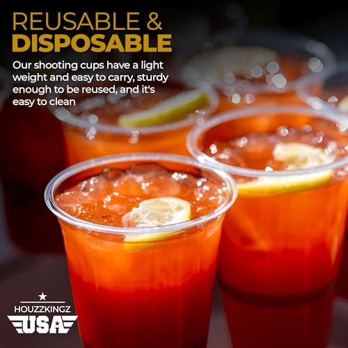 Clear Plastic Shot Glasses 1.25 Oz - 250 Disposable Cups for Parties