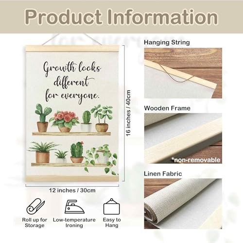 Motivational Mental Health Wall Art with Wooden Hanger - 12x16