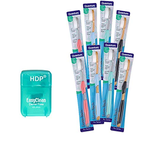 HDP Euro-Tech Soft Toothbrush Set - 46 Tuft Ultra Fine Bristles (8 Pack)