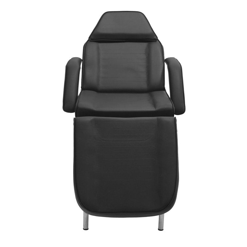 SKINACT Basic Facial Chair with Free Stool, Facial Bed, Massage Table (Black)