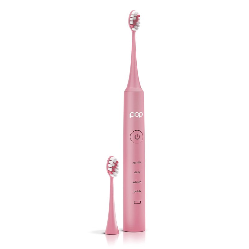 Pop Sonic Pro 2.0 Electric Toothbrush (White) Rechargeable Sonic Toothbrush with 45,000 Vibrations Per Minute & 4 Cleaning Modes for Adults & Kids with Long Lasting Dupont Nylon Bristles