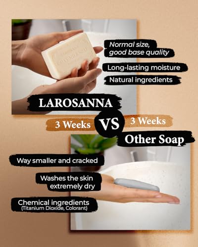 Larosanna Australian Goat Milk Soap Bar, Moisturizing & Gentle, 4-Pack