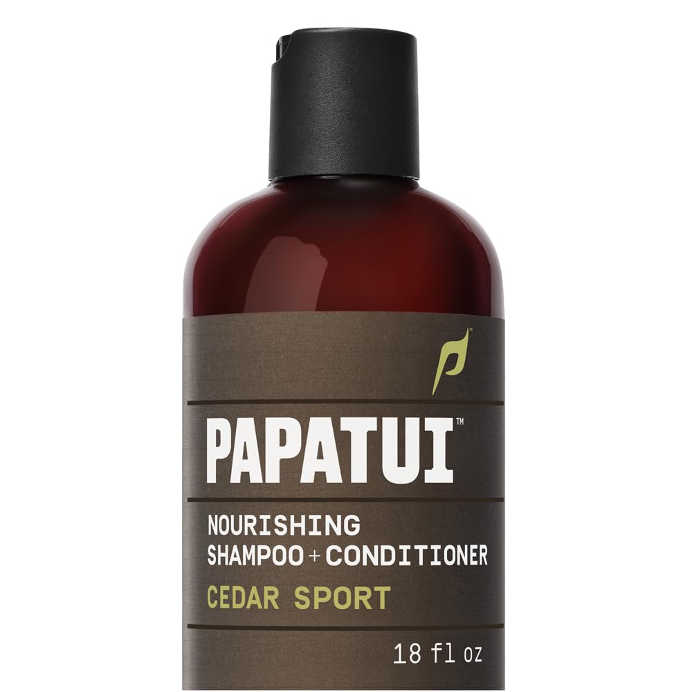 Nourishing Shampoo and Conditioner 2-in-1 for Men - Sulfate-Free Cedar Sport | 18 oz (Pack of 3)