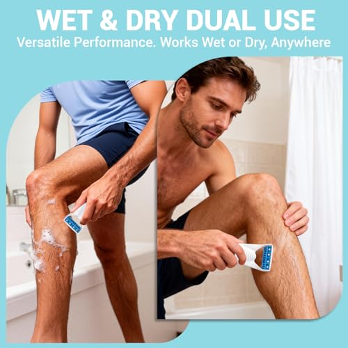 Disposable Shaving Razors 50 Pcs with Protective Covers – Portable, Dry/Wet, Individually Packaged