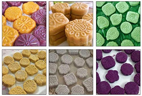 Wooden Mooncake Mold for DIY Baking - 4 Flower Design