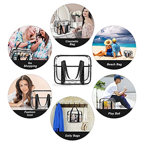 Large Clear Makeup Bag - PVC Travel Toiletry Organizer