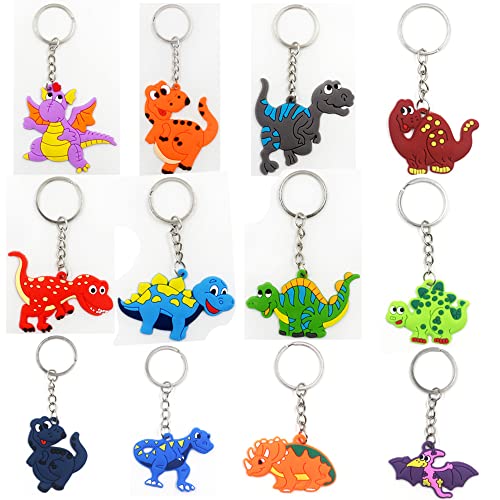Dinosaur Keychain Pendants - 24 Pcs Kids Party Favors